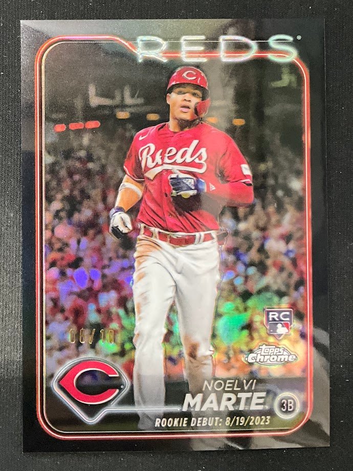 Noelvi Marte 2024 Topps Chrome Update Series Black Refractor RC 08/10 #USC91 - Collector Store LLC