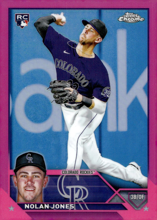 Nolan Jones 2023 Topps Chrome Pink Refractor RC #43 - Collector Store LLC
