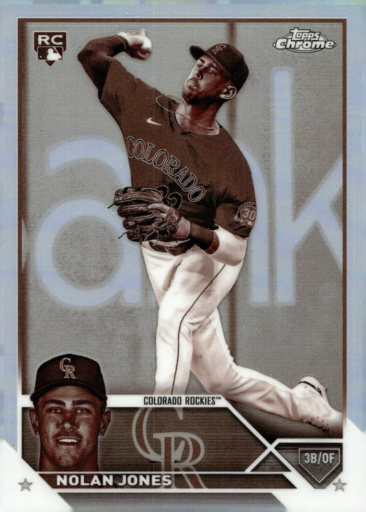 Nolan Jones 2023 Topps Chrome Sepia Refractor RC #43 - Collector Store LLC