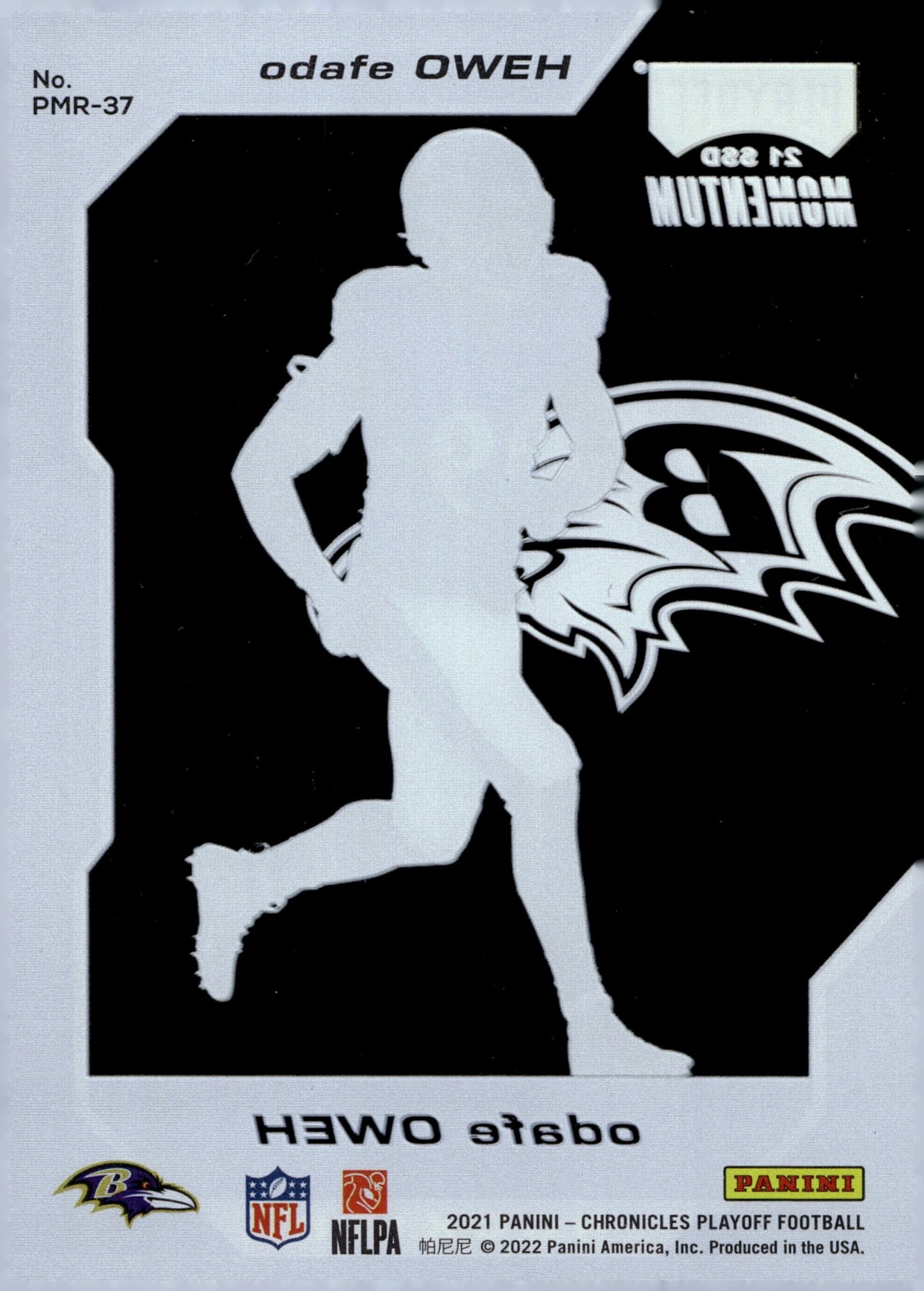 Odafe Oweh 2021 Panini Chronicles Playoff Momentum RC #PRM - 37 - Collector Store LLC