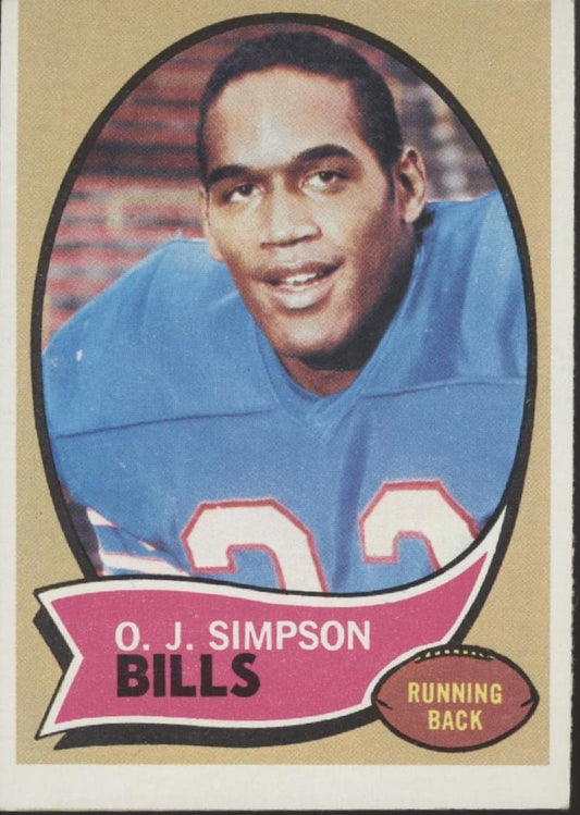 OJ Simpson 1970 Topps RC #90 Buffalo Bills VG - Collector Store LLC