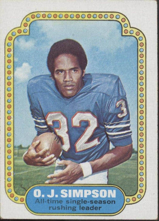 OJ Simpson 1974 Topps #1 Buffalo Bills VG - EX - Collector Store LLC