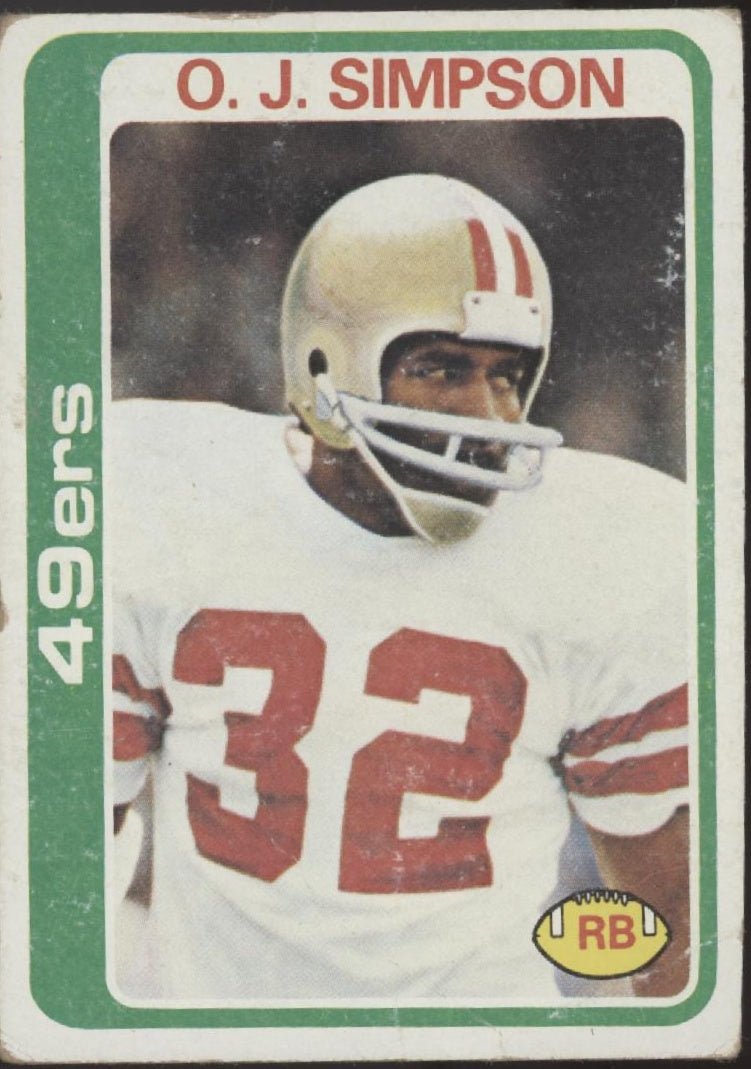 OJ Simpson 1978 Topps #400 San Francisco 49ers VG - Collector Store LLC