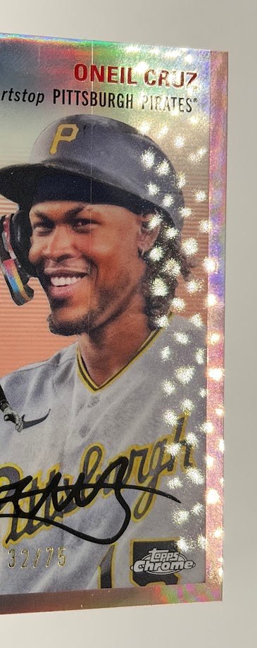 Oneil Cruz 2023 Topps Chrome Platinum Anniversary Rose Gold Refractor 32/75 #395 - Collector Store LLC