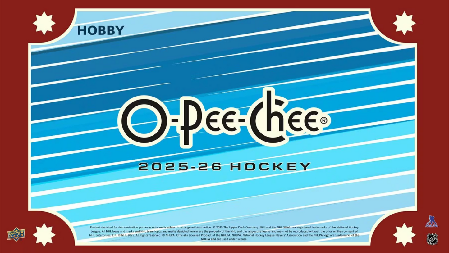2025-26 Upper Deck O-Pee-Chee Hockey Hobby Box *Contact Us to Order*
