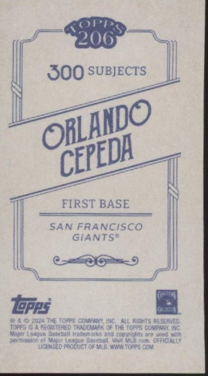 Orlando Cepeda 2024 Topps 206 Mini - Collector Store LLC