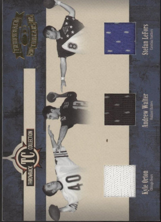 Orton / Walter / LeFors 2005 Donruss Throwback Threads Swatches 015/100 #TC - 17 - Collector Store LLC