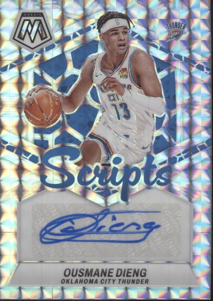 Ousmane Dieng 2023 - 24 Panini Mosaic Scripts Prizm Auto #MS - OUS - Collector Store LLC