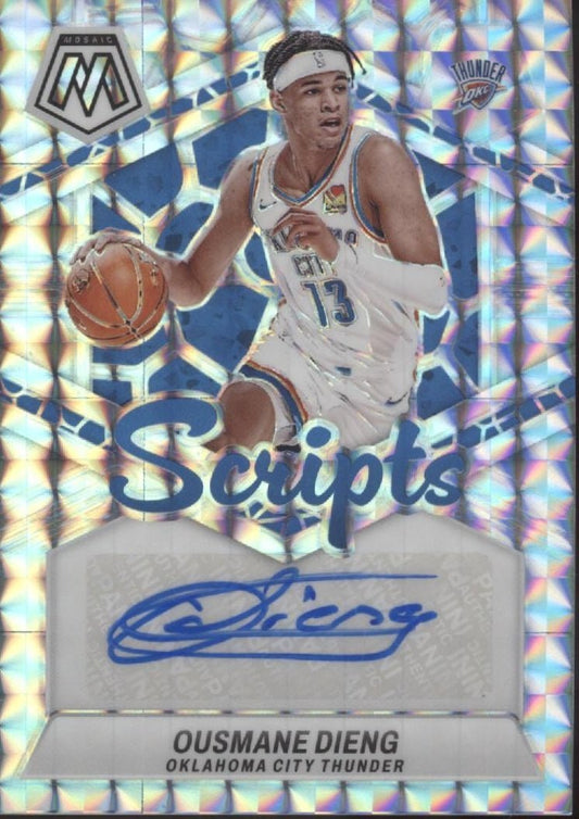 Ousmane Dieng 2023 - 24 Panini Mosaic Scripts Prizm Auto #MS - OUS - Collector Store LLC