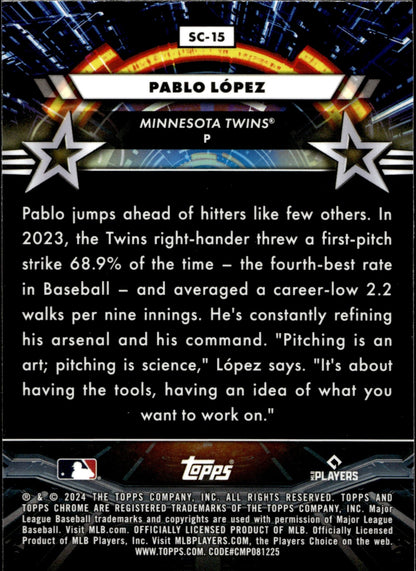 Pablo Lopez 2024 Topps Chrome Cosmic Star Commend Refractor #SC - 15 - Collector Store LLC