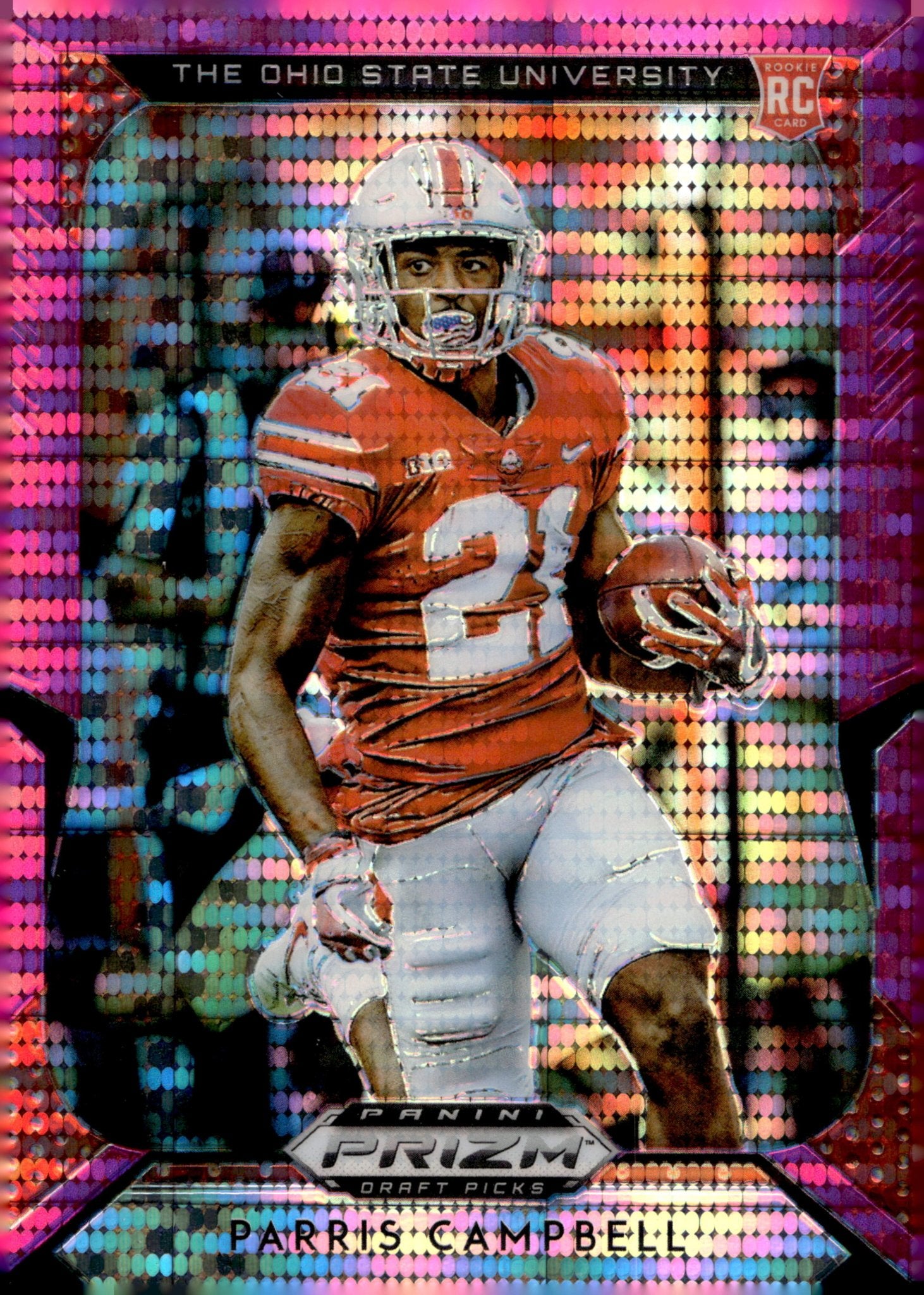 Parris Campbell 2019 Panini Draft Picks Pink Pulsar Prizm #120 - Collector Store LLC