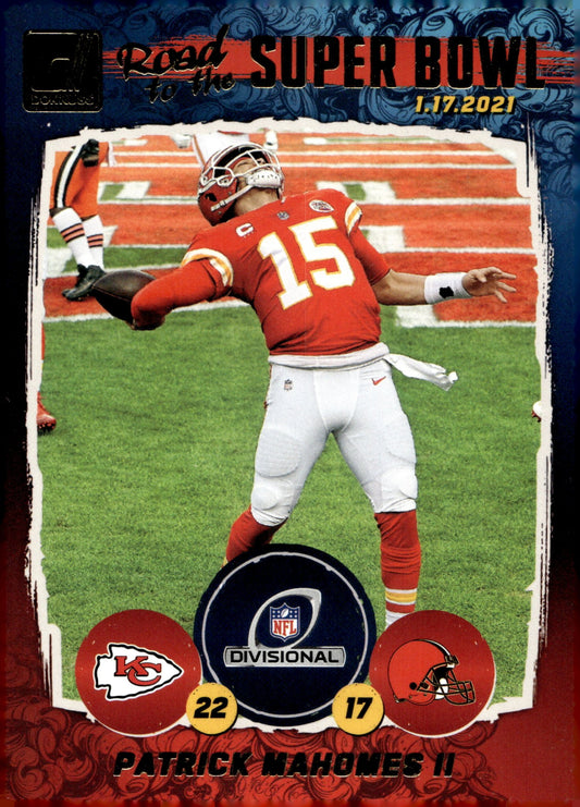 Patrick Mahomes II 2021 Panini Donruss Road to the Super Bowl 1.17.2021 #DR3 - Collector Store LLC