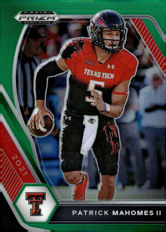 Patrick Mahomes II 2021 Panini Prizm Draft Picks Green Prizm #7 #2 - Collector Store LLC