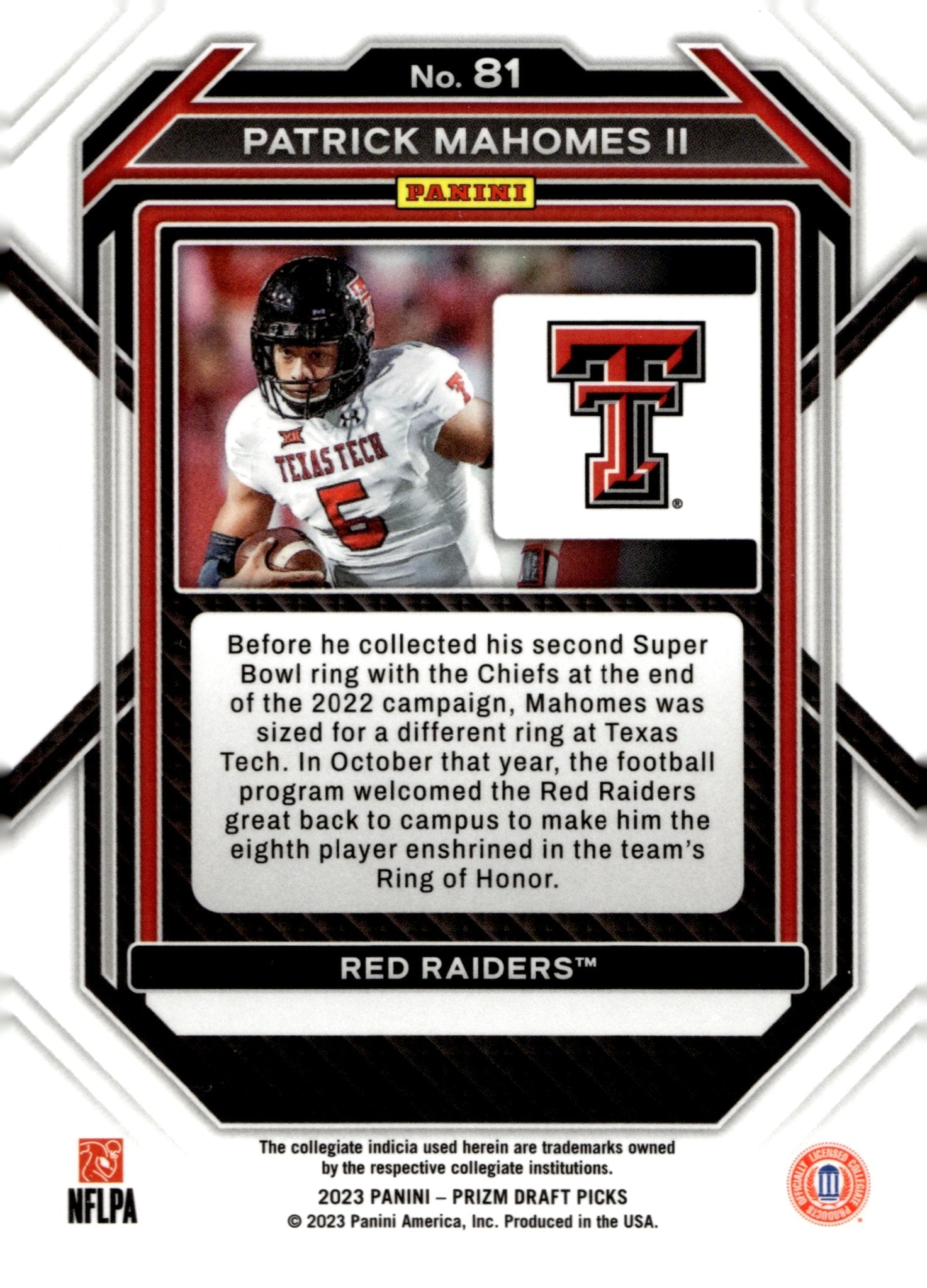 Patrick Mahomes II 2023 Panini Prizm Draft Picks #81 #1 - Collector Store LLC