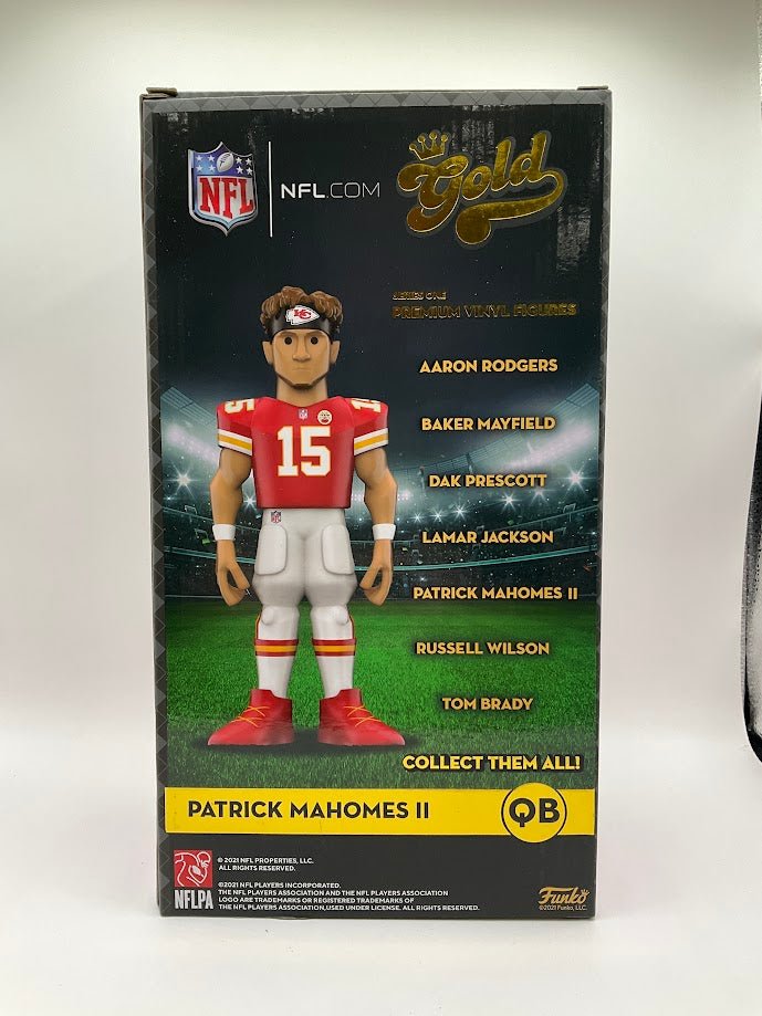 Patrick Mahomes II Funko Gold 12" Vinyl Figure Red Pants Chase Kansas City Chiefs - Collector Store LLC