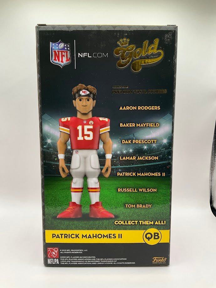 Patrick Mahomes II Funko Gold 12" Vinyl Figure White Pants Kansas City Chiefs - Collector Store LLC