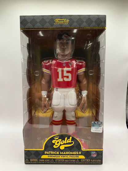 Patrick Mahomes II Funko Gold 12" Vinyl Figure White Pants Kansas City Chiefs - Collector Store LLC