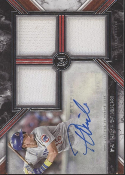 Patrick Wisdom 2022 Topps Museum Collection Triple Swatch Auto 304/399 SWTRA - PW - Collector Store LLC