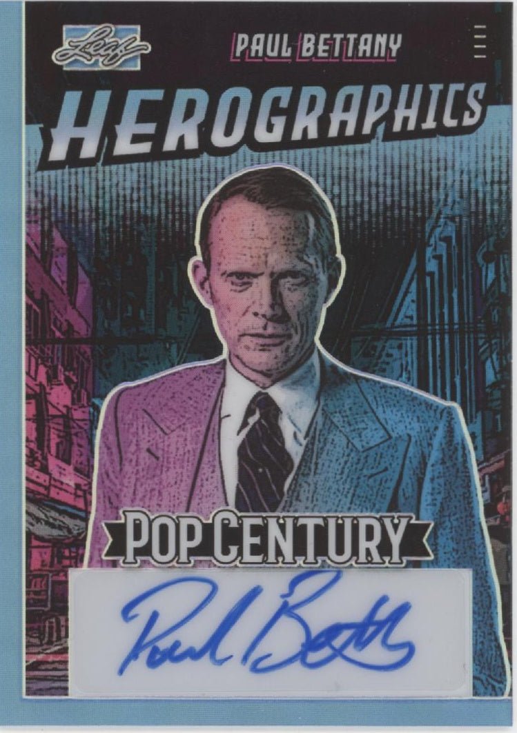 Paul Bettany 2024 Leaf Pop Century Herographics Auto 3/9 #H - PB1 - Collector Store LLC