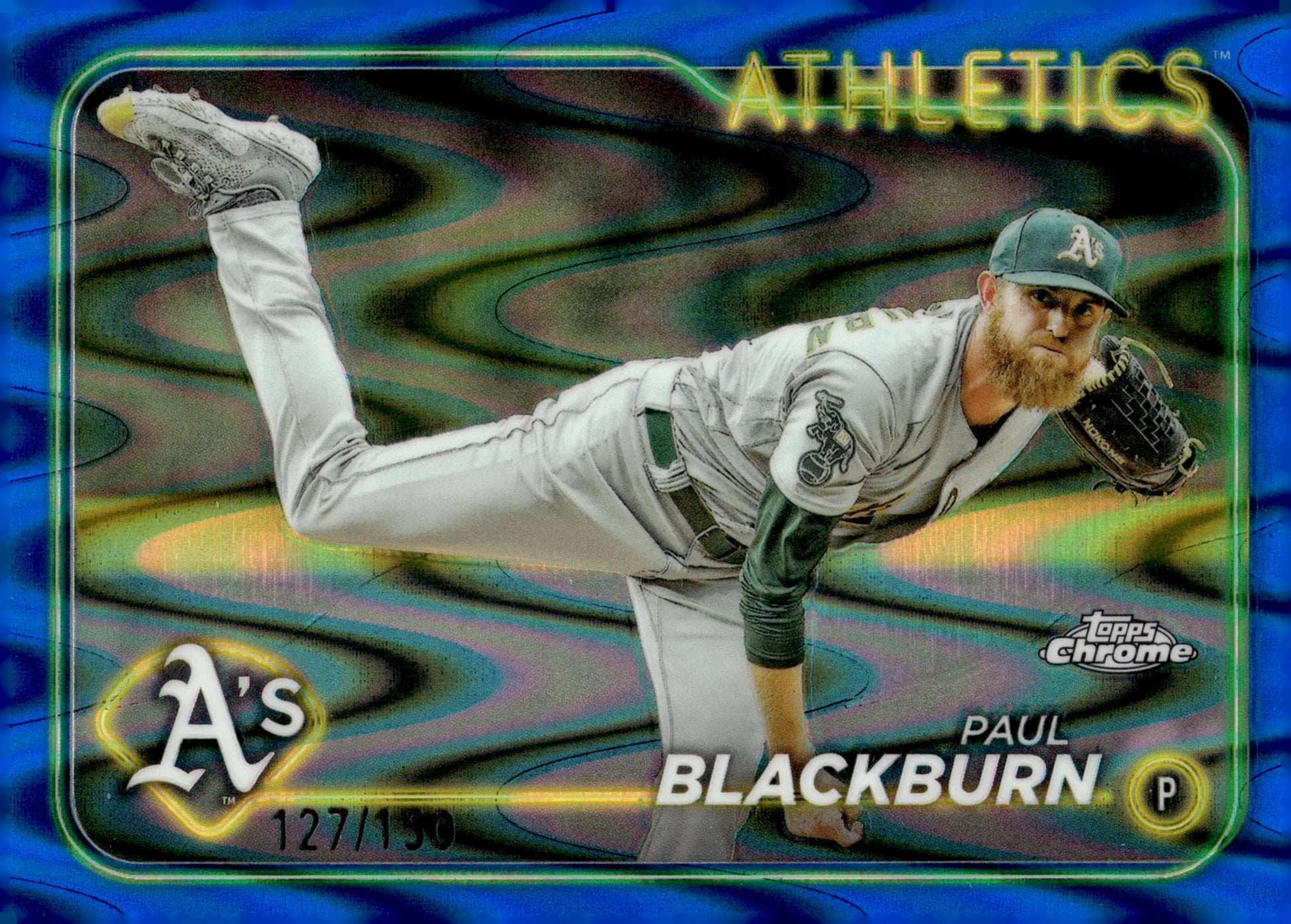 Paul Blackburn 2024 Topps Chrome Blue Ray Wave Refractor 127/150 #43 - Collector Store LLC