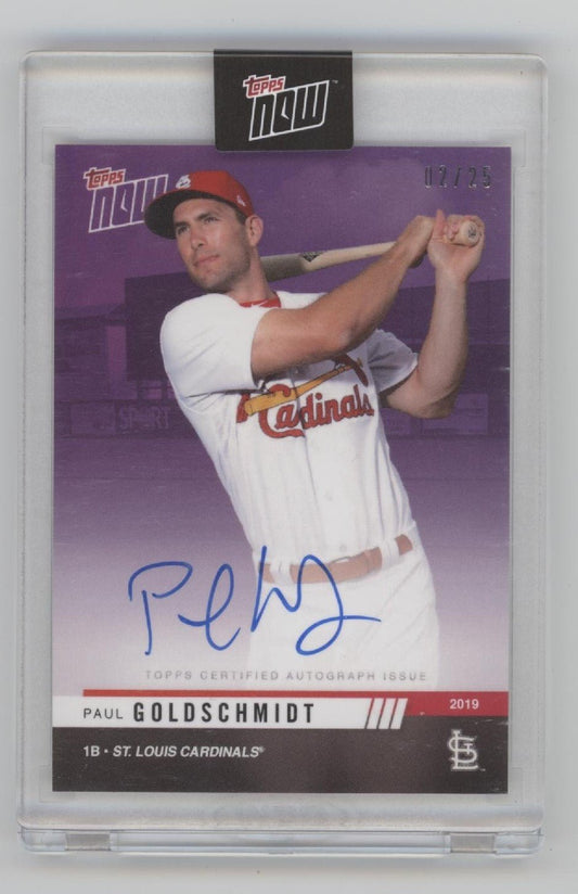 Paul Goldschmidt 2019 Topps Now Purple Auto 02/25 #OD - 362C - Collector Store LLC