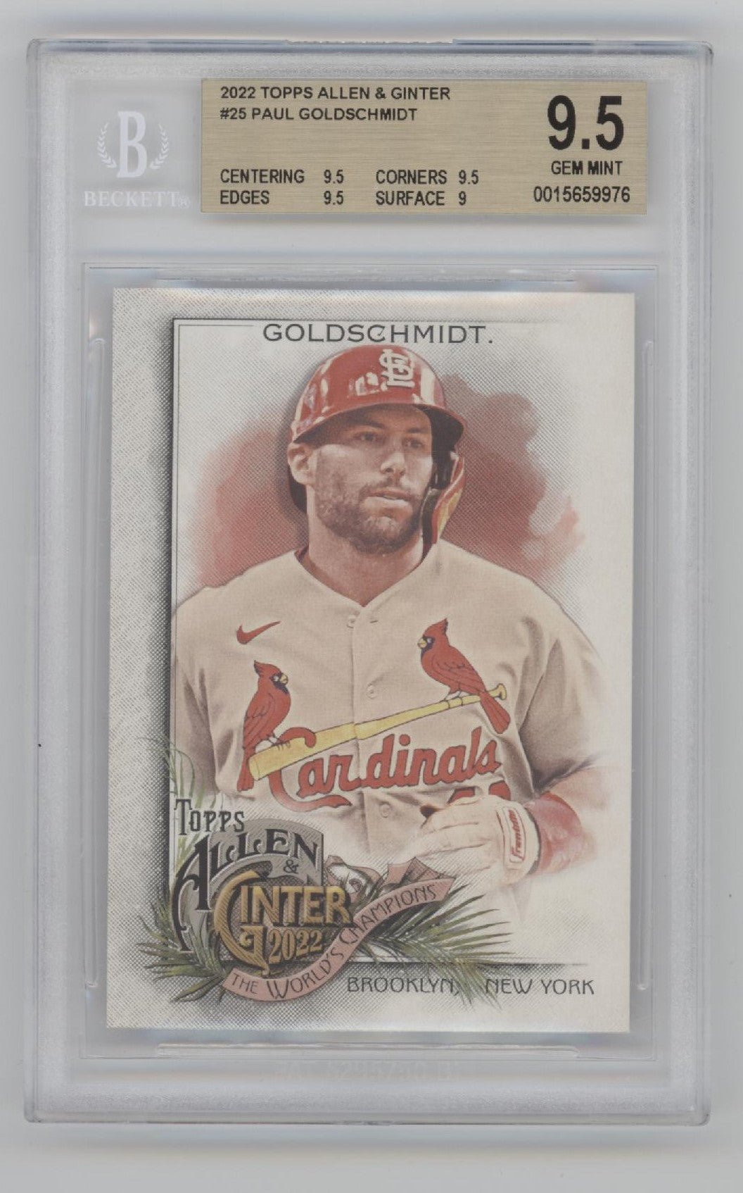 Paul Goldschmidt 2022 Topps Allen & Ginter #25 Beckett 9.5 - Collector Store LLC