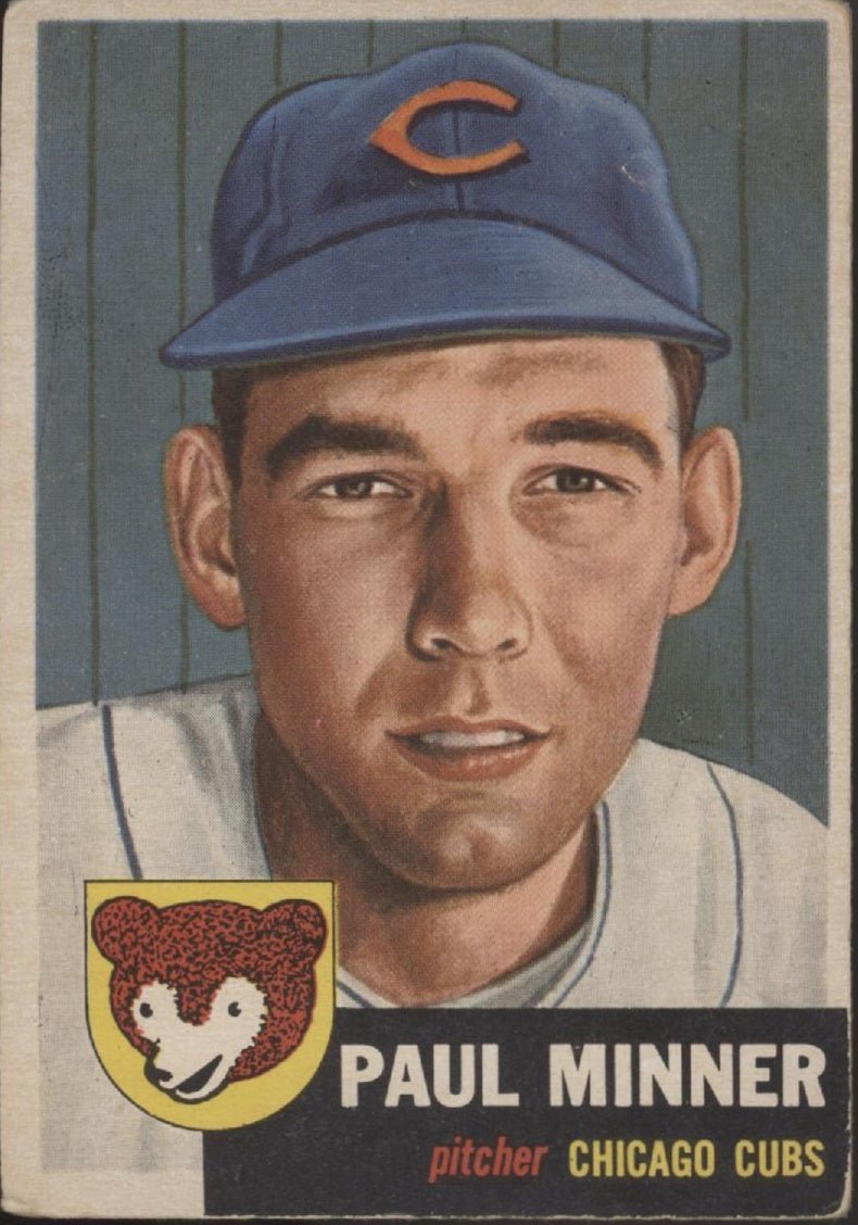 Paul Minner 1953 Topps #92 Chicago Cubs VG - Collector Store LLC
