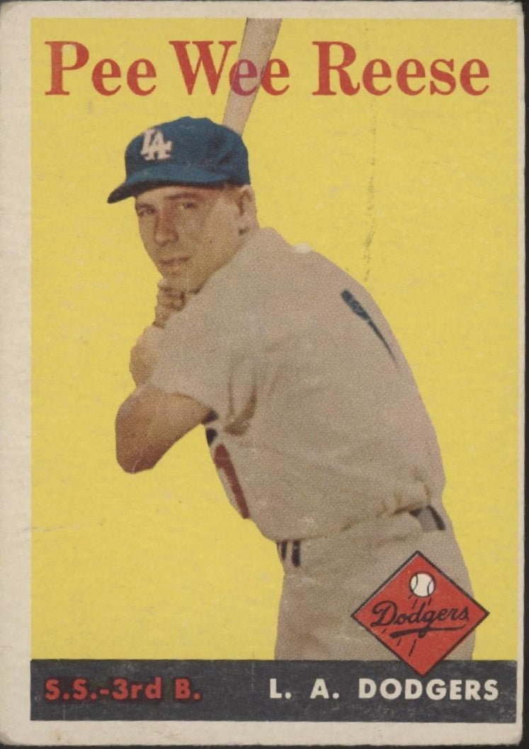 Pee Wee Reese 1958 Topps #375 Los Angeles Dodgers VG #2 - Collector Store LLC