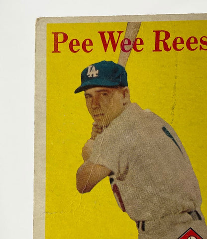 Pee Wee Reese 1958 Topps #375 Los Angeles Dodgers VG #2 - Collector Store LLC