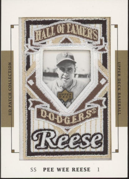 Pee Wee Reese 2003 Upper Deck Patch Collection Dodgers Hall of Famers #147 - Collector Store LLC