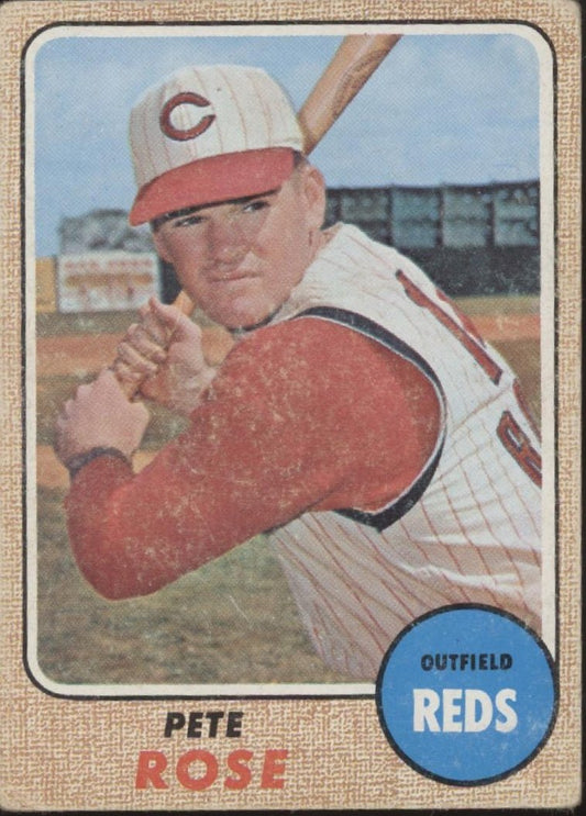 Pete Rose 1968 Topps #230 Cincinnati Reds VG - Collector Store LLC