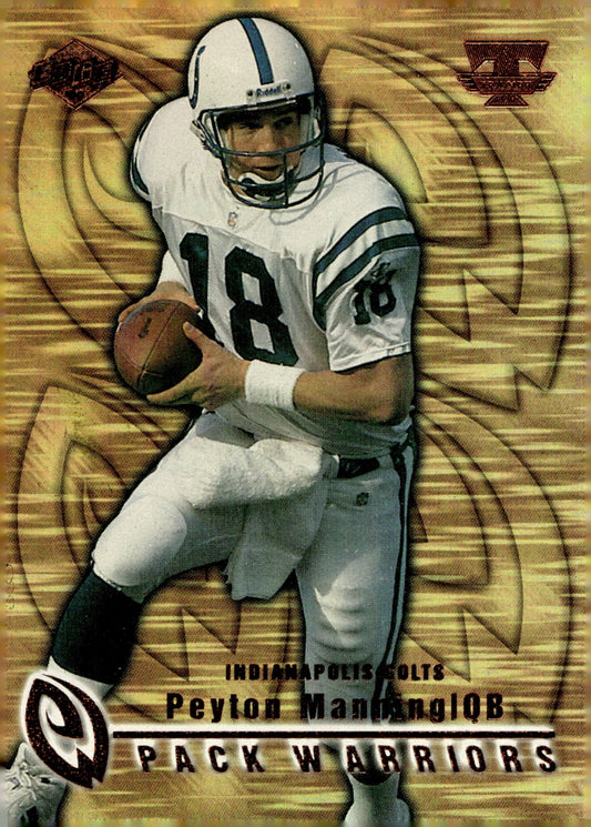 Peyton Manning 1999 Collector's Edge Triumph Pack Warriors #PW9 - Collector Store LLC