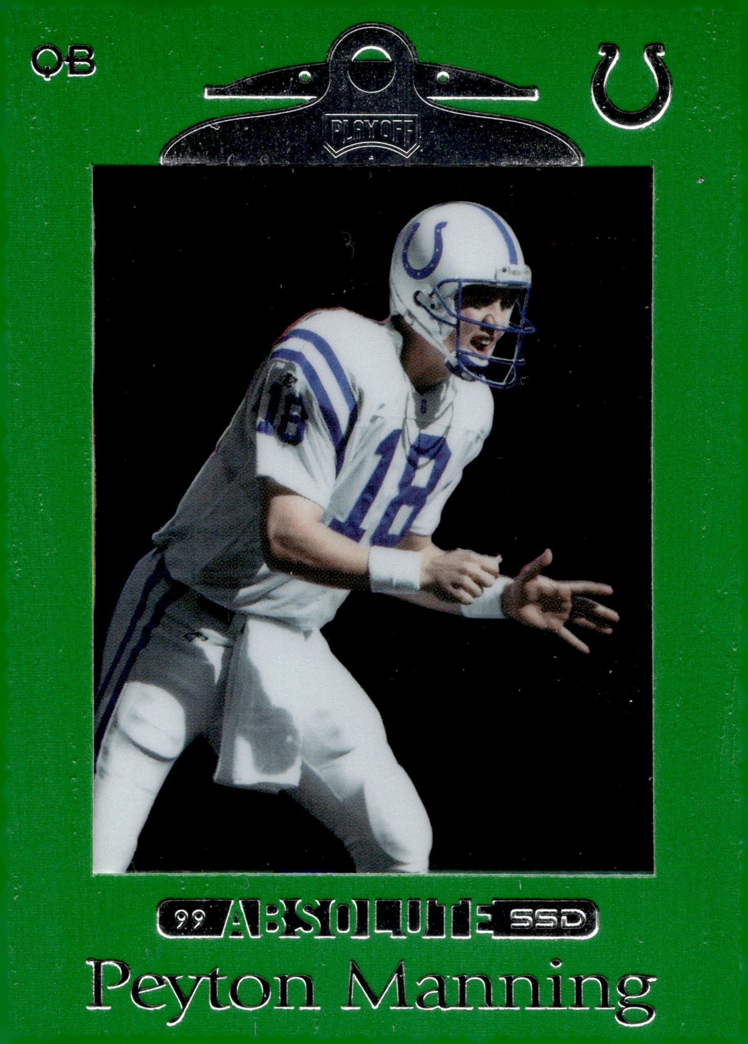 Peyton Manning 1999 Playoff Absolute SSD Green #46 #2 - Collector Store LLC