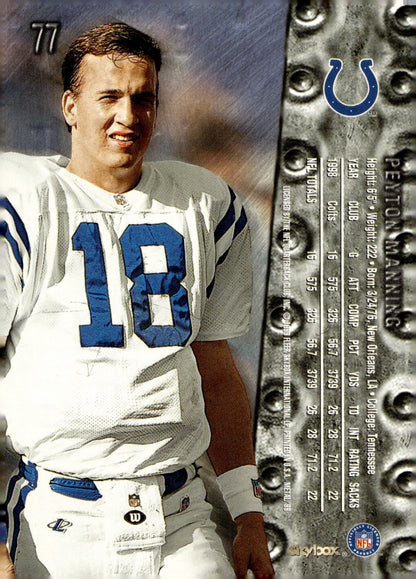 Peyton Manning 1999 Skybox Metal Universe #77 #2 - Collector Store LLC