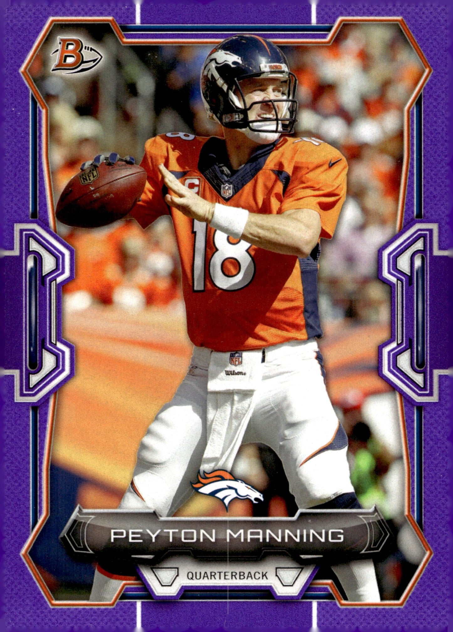 Peyton Manning 2015 Bowman Purple Border #35 - Collector Store LLC