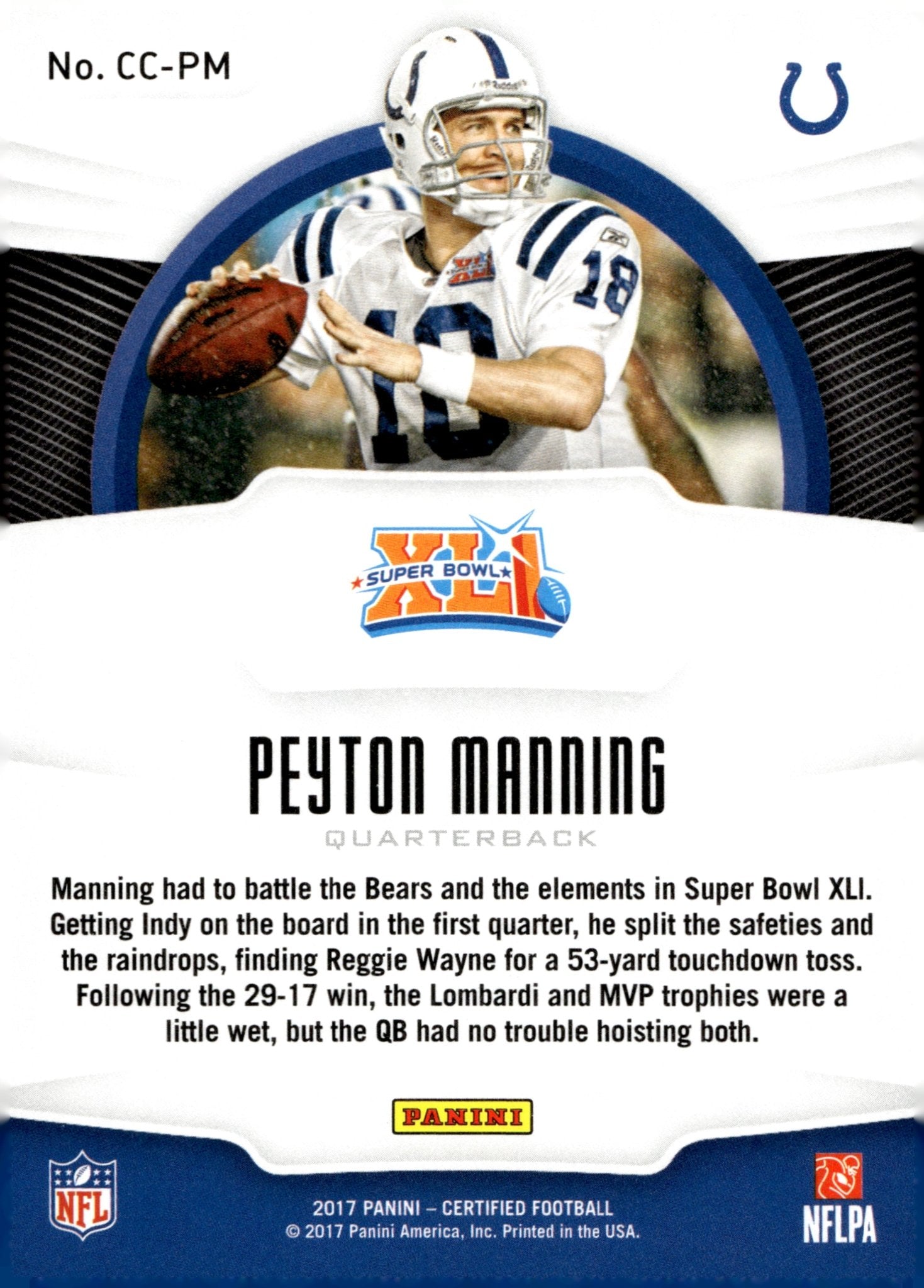 Peyton Manning 2017 Panini Certified Champions #CC - PM - Collector Store LLC