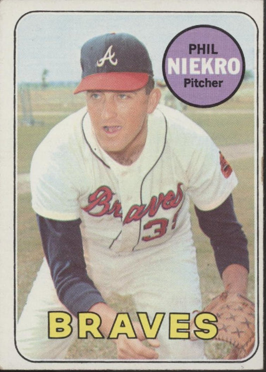 Phil Niekro 1969 Topps #355 Atlanta Braves VG - Collector Store LLC