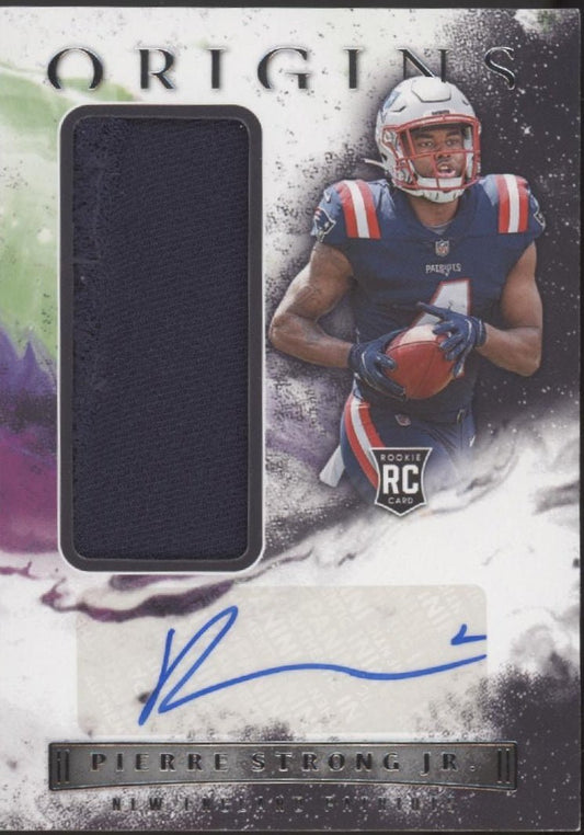 Pierre Strong Jr. 2022 Panini Origins Swatch RC Auto #188 - Collector Store LLC