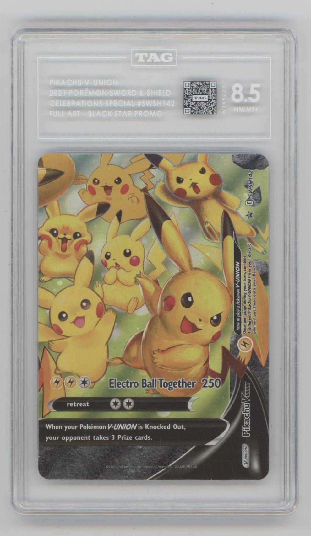 Pikachu V - Union Pokemon Celebrations Black Star Promo Full Art Set TAG 8 - 9 - Collector Store LLC