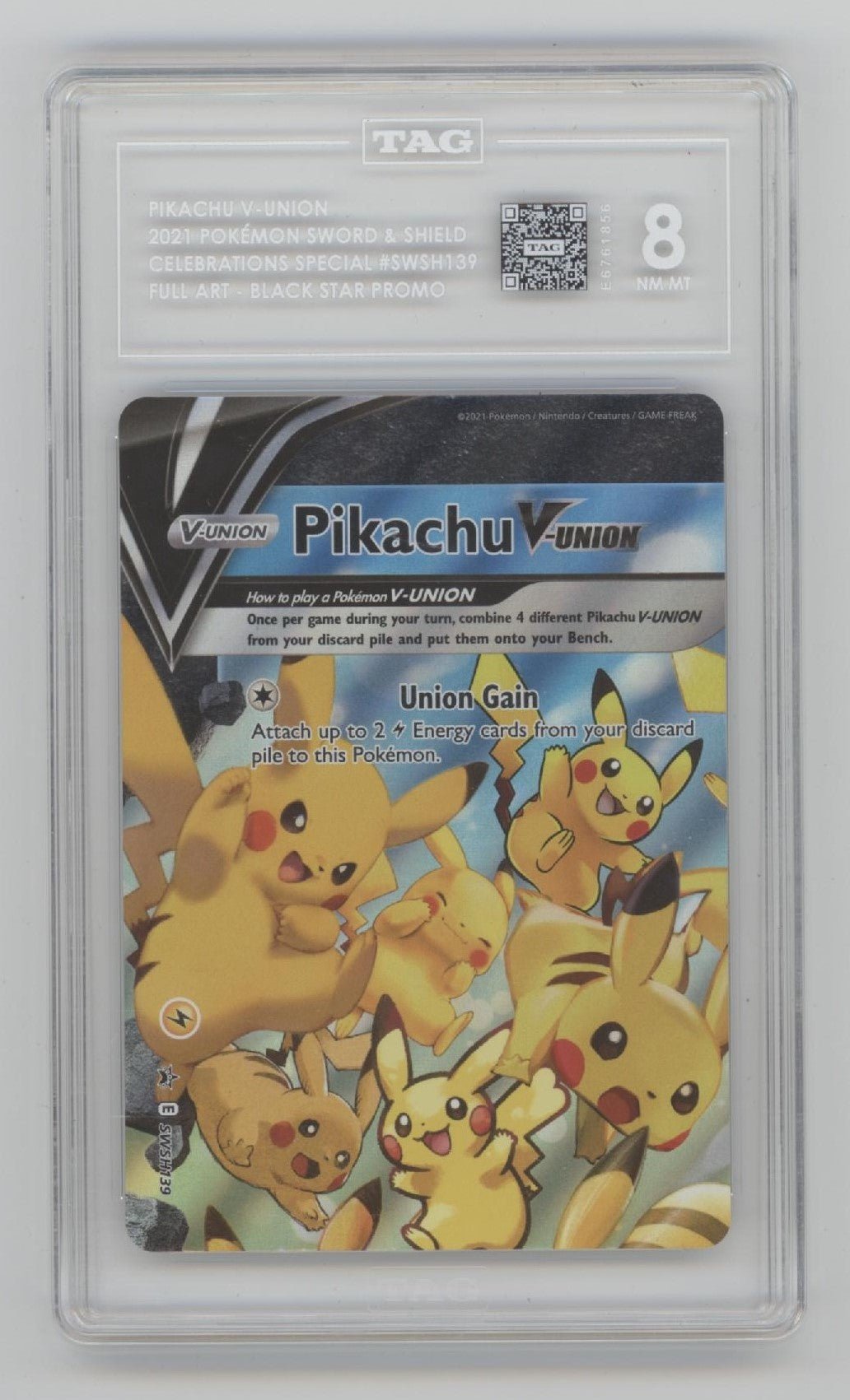 Pikachu V - Union Pokemon Celebrations Black Star Promo Full Art Set TAG 8 - 9 - Collector Store LLC