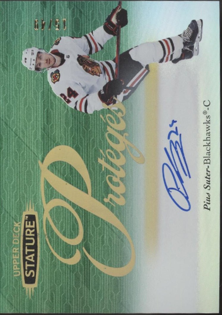 Pius Suter 2020 - 21 Upper Deck Stature Proteges Green RC Auto 15/49 #P - 10 - Collector Store LLC