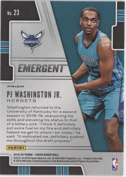 PJ Washington 2019 - 20 Panini Prizm Emergent Prizm #23 - Collector Store LLC