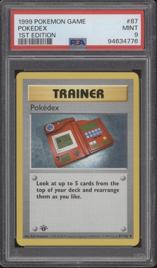 Pokedex Pokemon Base Set 1st Edition #87 PSA 9 - Collector Store LLC