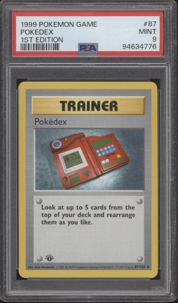 Pokedex Pokemon Base Set 1st Edition #87 PSA 9