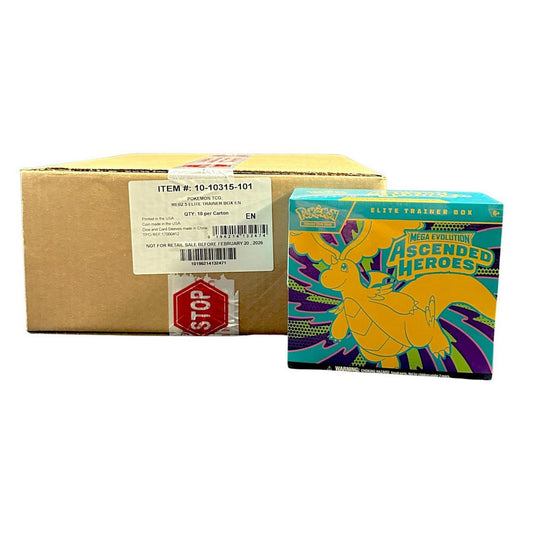 Pokemon: Mega Evolution Ascended Heroes Elite Trainer Box (ME2.5) - Sealed Case of 10