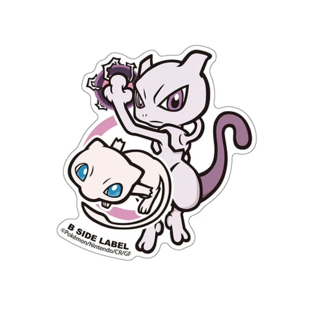 Pokemon: Mewtwo & Mew B - Side Label Sticker (Japanese Pokemon Center) - Collector Store LLC