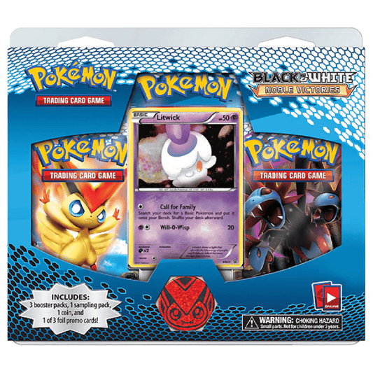 Pokemon: Noble Victories 3 Pack Blister (Litwick Promo) - Collector Store LLC