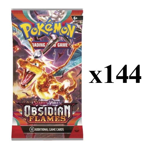 Pokemon: Scarlet & Violet Obsidian Flames Sleeved Blister Case (144ct) - Collector Store LLC