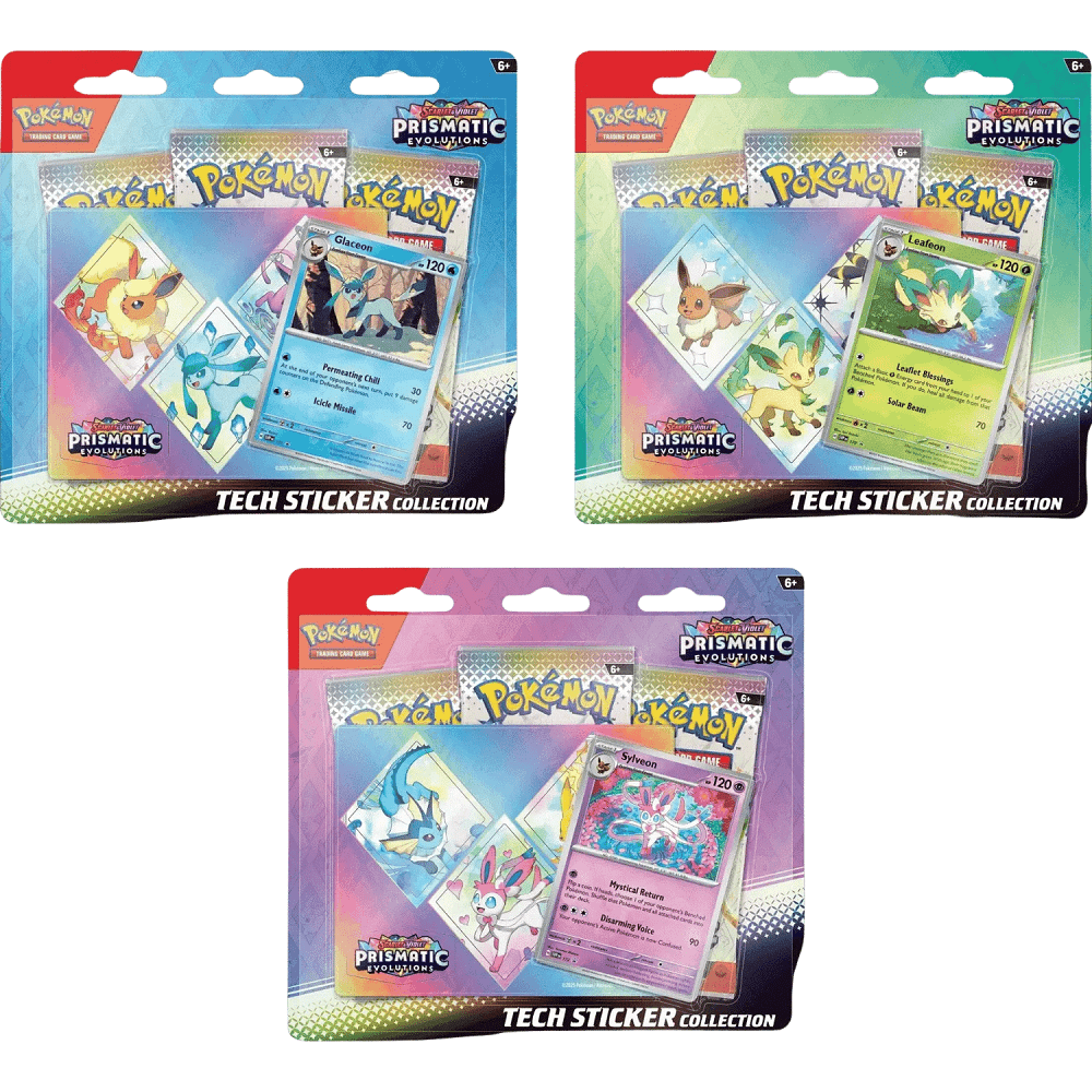 Pokemon: Scarlet & Violet Prismatic Evolutions Tech Sticker Collection (Random) - Collector Store LLC