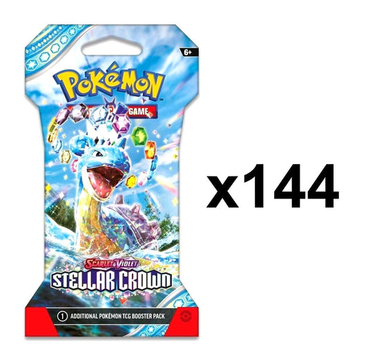 Pokemon: Scarlet & Violet Stellar Crown Sleeved Booster Case (144ct) - Collector Store LLC